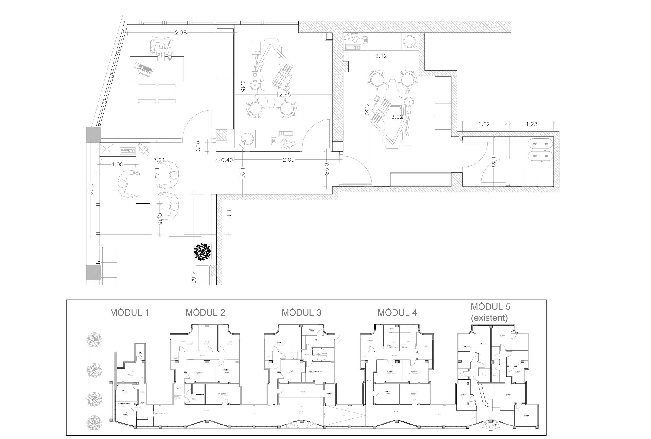 Centro médico en Sabadell planos ampliación