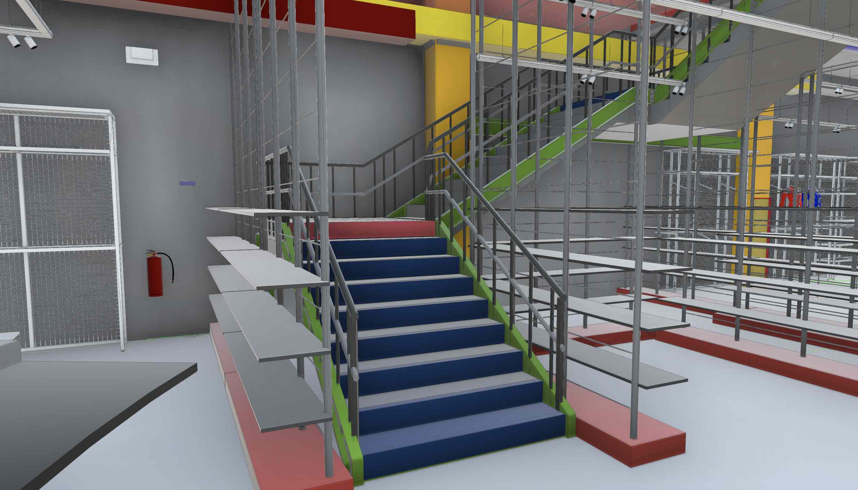 Escalera flotante Motocard BIM