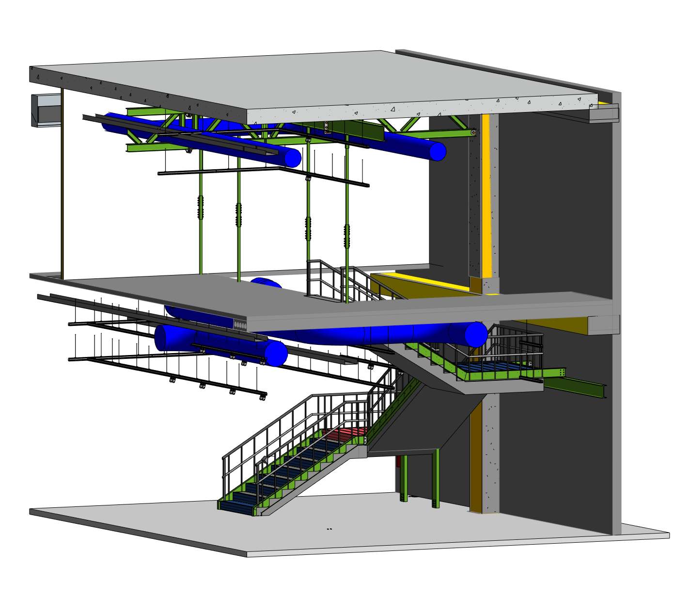 Escalera flotante Motocard CAD CAM 2