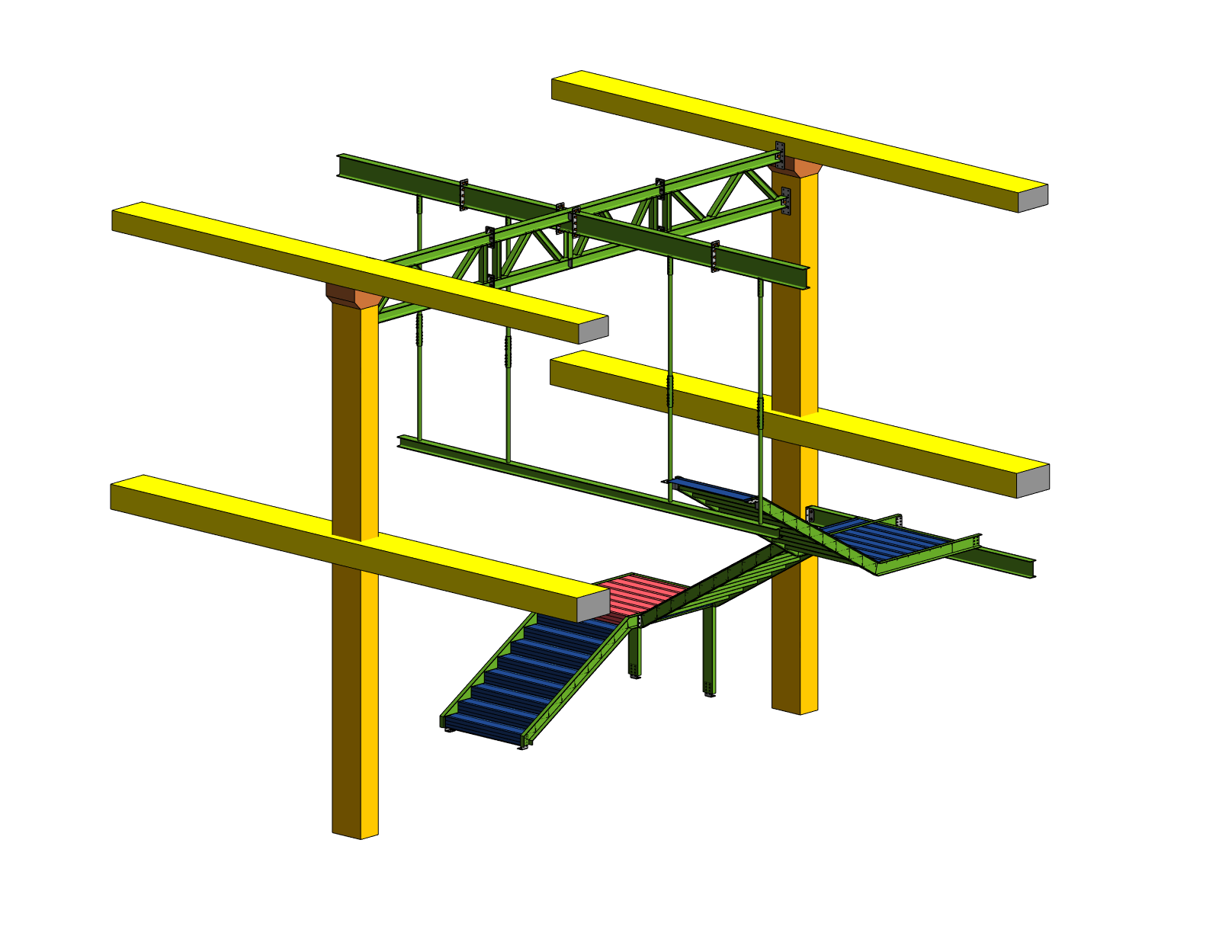 Escalera flotante Motocard CAD CAM 1