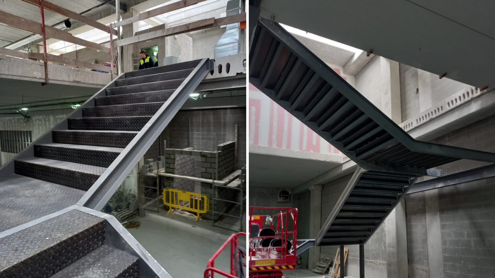 Escalera flotante Motocard obras 5